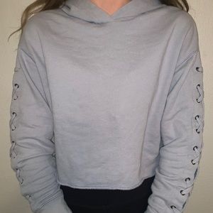 pink cropped sweatshirt